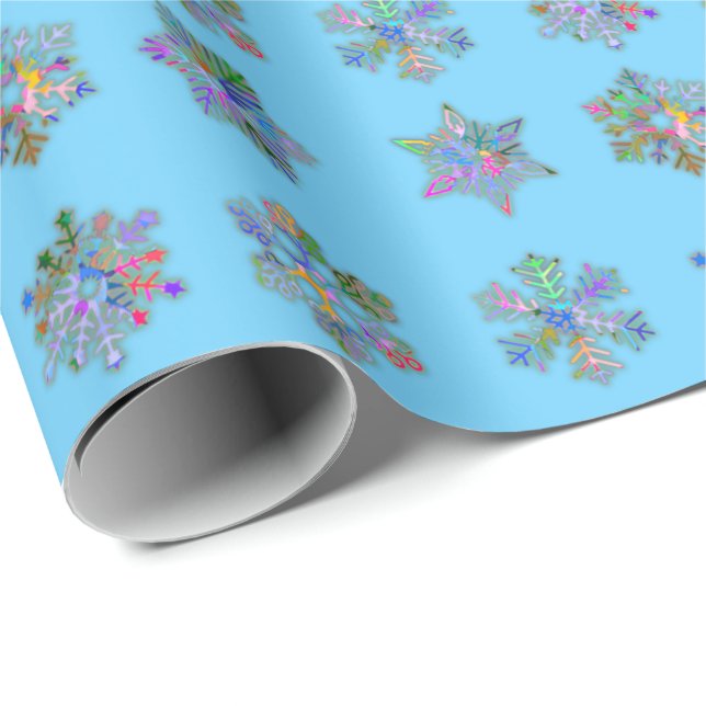 Christmas snow wrapping paper snowflakes pattern (Roll Corner)