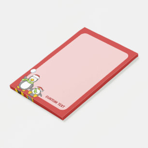 Christmas Snowballing penguins Post-it Notes
