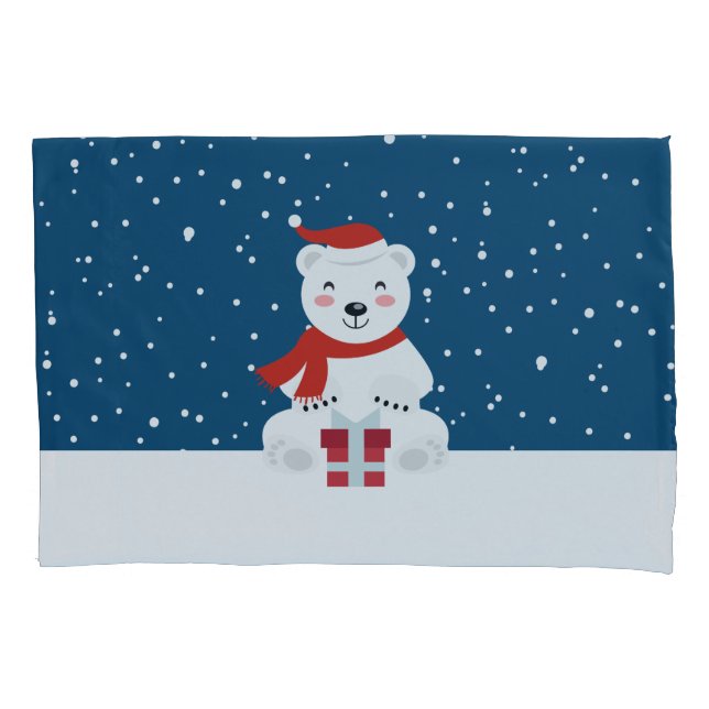 Christmas Snowbear Pillowcase (Front)
