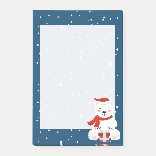 Christmas Snowbear Post-it Notes (Front)