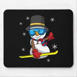 Christmas Snowboarding Snowman Snowboarder Snowboa Mouse Pad