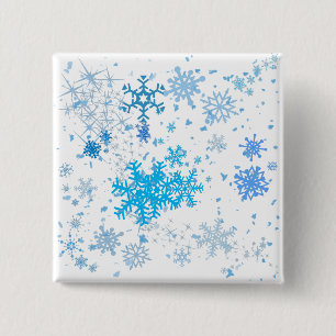 Christmas Snowfall 15 Cm Square Badge
