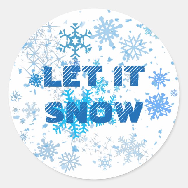 Christmas Snowfall Classic Round Sticker (Front)
