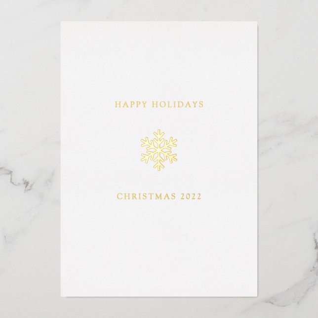 Christmas Snowflake | Add Your Photo Foil Holiday Card (Front)