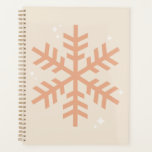 Christmas Snowflake Beige Planner<br><div class="desc">Christmas Illustration – Snowflake – Neutral Beige / Earth Tones Holiday Christmas Print.</div>