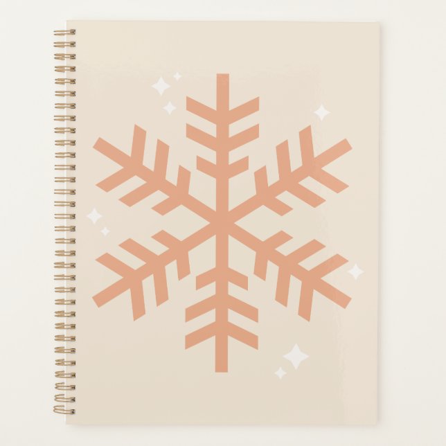 Christmas Snowflake Beige Planner (Front)