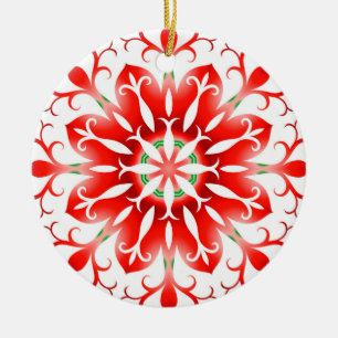 Christmas Snowflake Ceramic Ornament