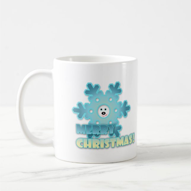 Christmas snowflake coffee mug (Left)