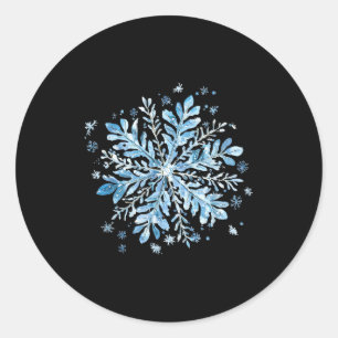 Christmas Snowflake - Cute Winter Vibe For Holiday Classic Round Sticker