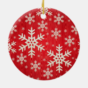 Christmas Snowflake Design Ceramic Tree Decoration