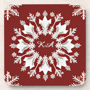 Christmas Snowflake Design Coaster