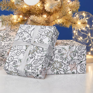 Christmas snowflake Holiday pattern wrapping Paper