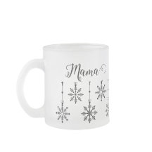 Christmas Snowflake Mama -editable Frosted Mug