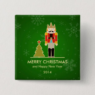 Christmas Snowflake - Nutcracker Holiday Greeting 15 Cm Square Badge