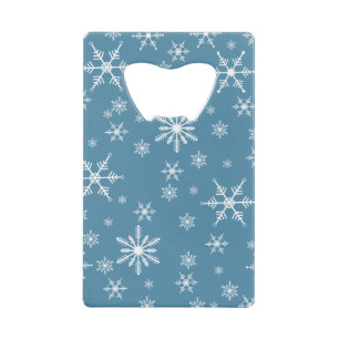 Christmas Snowflake On Blue
