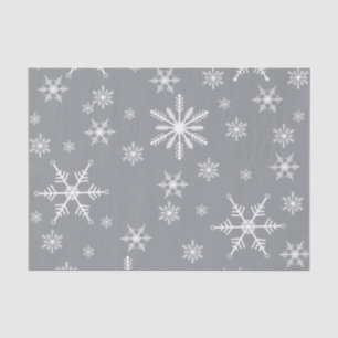 Christmas Snowflake On Grey Tissue Paper