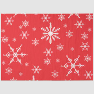 Christmas Snowflake On Red Tissue Paper