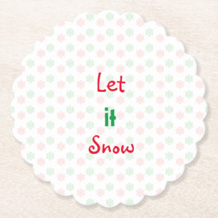 Christmas snowflake paper coaster