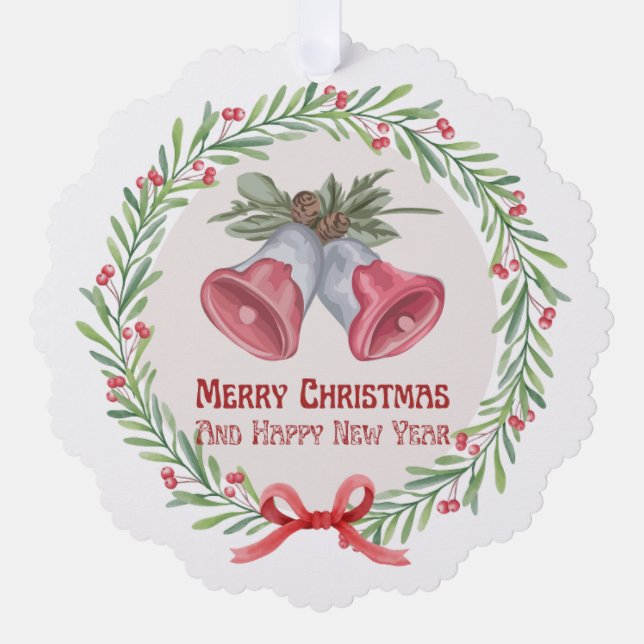 Christmas Snowflake, Paper Ornament (Front)