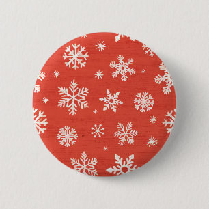 Christmas Snowflake Pattern 6 Cm Round Badge
