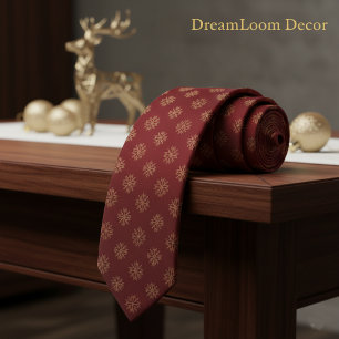 Christmas Snowflake Pattern Gift For Him Tie
