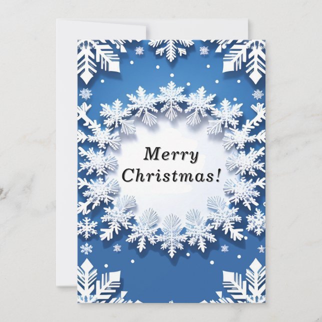 Christmas Snowflake Pattern Invitation (Front)