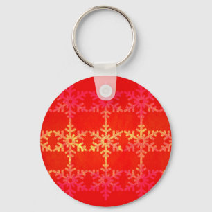 Christmas snowflake pattern key ring