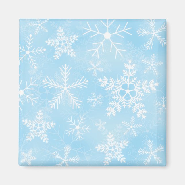 Christmas Snowflake Pattern Magnet (Front)