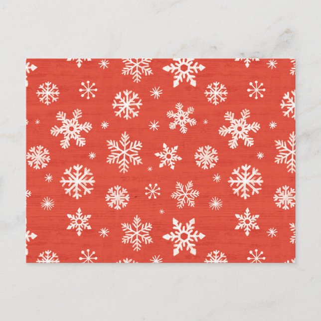 Christmas Snowflake Pattern Postcard (Front)