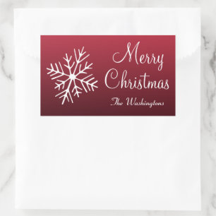 Christmas Snowflake Personalised Gift Tag Stickers