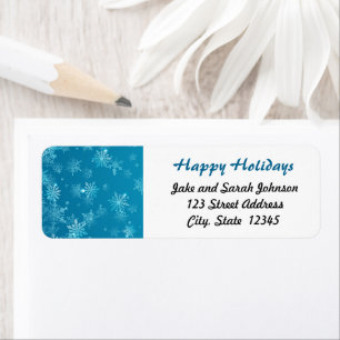 Christmas Snowflake Return Address Label