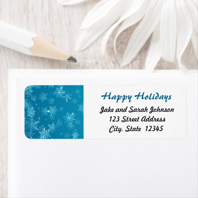 Christmas Snowflake Return Address Label (Insitu)