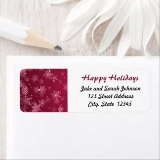 Christmas Snowflake Return Address Label