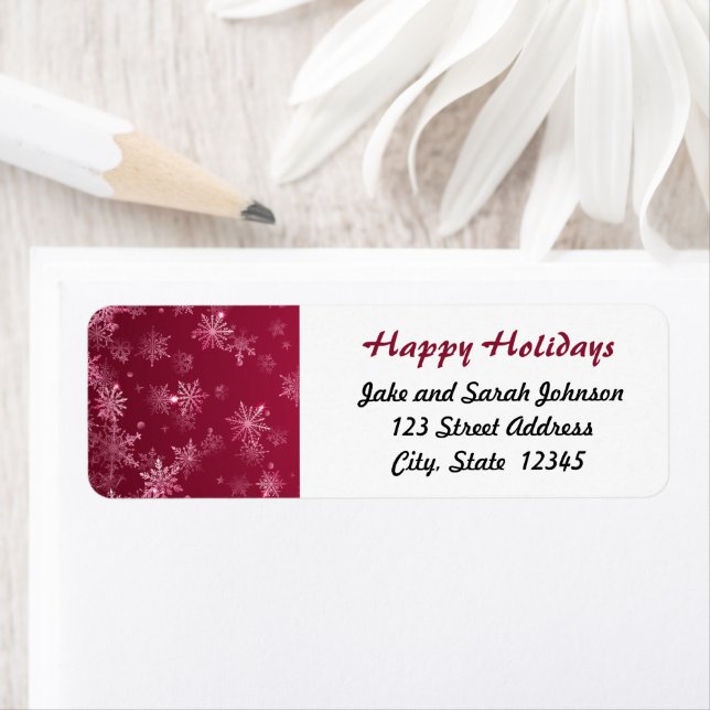 Christmas Snowflake Return Address Label (Insitu)