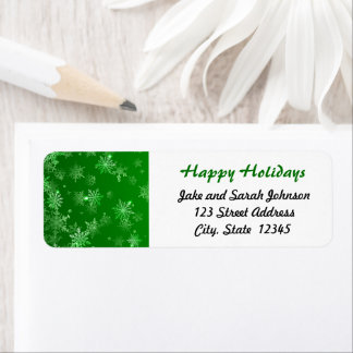 Christmas Snowflake Return Address Label