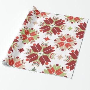 Christmas snowflake scandinavian pattern wrapping paper