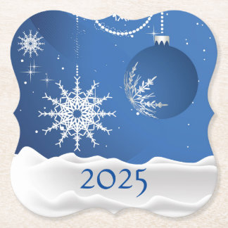 Christmas Snowflake Snow Coaster 2025 Add Name