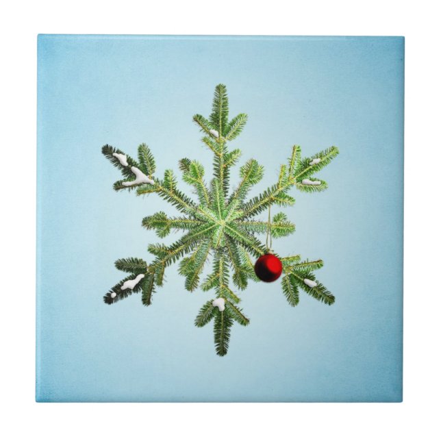Christmas Snowflake - Stylish Winter Holidays Tile (Front)