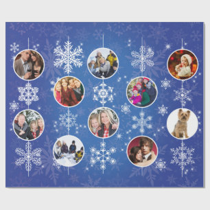 Christmas Snowflakes 10 Favourite Family Photos Wrapping Paper