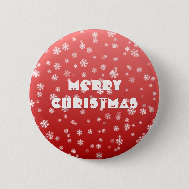Christmas Snowflakes 6 Cm Round Badge (Front)