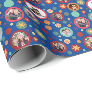 Christmas Snowflakes 8 Favourite Family Photos Wrapping Paper