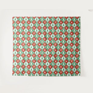 Christmas snowflakes and Christmas trees Tapestry