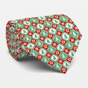 Christmas snowflakes and Christmas trees  Tie