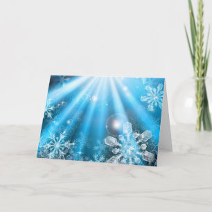 Christmas snowflakes background holiday card