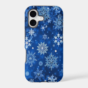 Christmas Snowflakes Blue and Silver