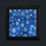 Christmas Snowflakes Blue and Silver Gift Box<br><div class="desc">You are viewing The Lee Hiller Photography Art and Designs Collection of Home and Office Decor,  Apparel,  Gifts and Collectibles. The Designs include Lee Hiller Photography and Mixed Media Digital Art Collection. You can view her Nature photography at http://HikeOurPlanet.com/ and follow her hiking blog within Hot Springs National Park.</div>