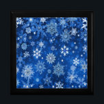 Christmas Snowflakes Blue and Silver Gift Box<br><div class="desc">You are viewing The Lee Hiller Photography Art and Designs Collection of Home and Office Decor,  Apparel,  Gifts and Collectibles. The Designs include Lee Hiller Photography and Mixed Media Digital Art Collection. You can view her Nature photography at http://HikeOurPlanet.com/ and follow her hiking blog within Hot Springs National Park.</div>