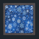 Christmas Snowflakes Blue and Silver Jewellery Box<br><div class="desc">You are viewing The Lee Hiller Photography Art and Designs Collection of Home and Office Decor,  Apparel,  Gifts and Collectibles. The Designs include Lee Hiller Photography and Mixed Media Digital Art Collection. You can view her Nature photography at http://HikeOurPlanet.com/ and follow her hiking blog within Hot Springs National Park.</div>