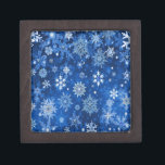 Christmas Snowflakes Blue and Silver Jewellery Box<br><div class="desc">You are viewing The Lee Hiller Photography Art and Designs Collection of Home and Office Decor,  Apparel,  Gifts and Collectibles. The Designs include Lee Hiller Photography and Mixed Media Digital Art Collection. You can view her Nature photography at http://HikeOurPlanet.com/ and follow her hiking blog within Hot Springs National Park.</div>