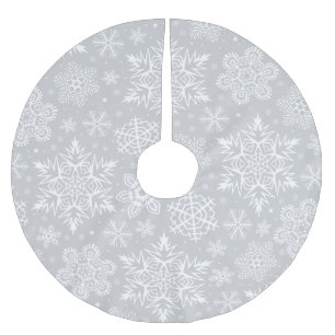 Christmas Snowflakes Brushed Polyester Tree Skirt
